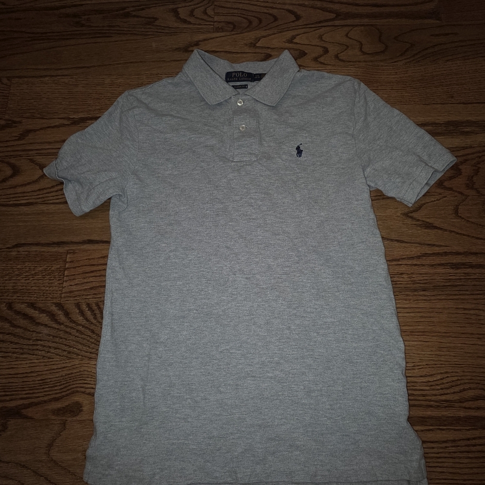 Ralph Lauren Kids Gray Polo Shirt LARGE 14-16